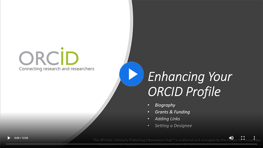 Enhancing Your ORCID Profile