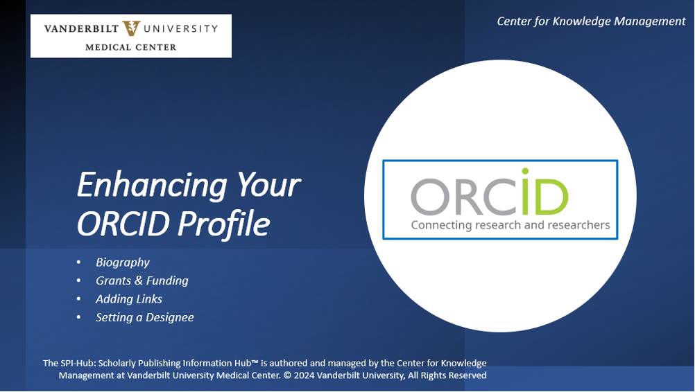 Enhancing Your ORCID Profile